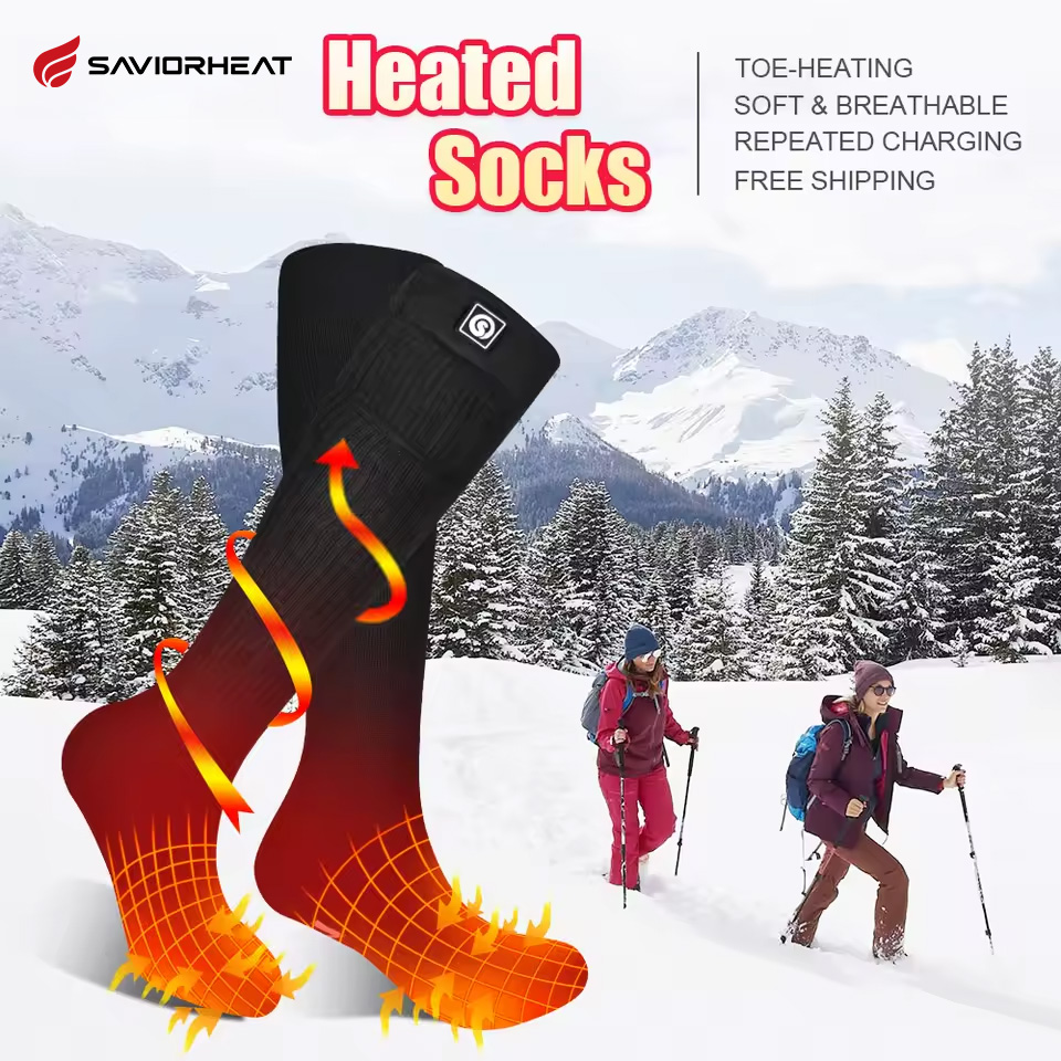 Thermal Sock Winter - 救世主-大人用の加熱ソックス、防水、充電式バッテリー、暖かいバイク、乗馬、風、冬