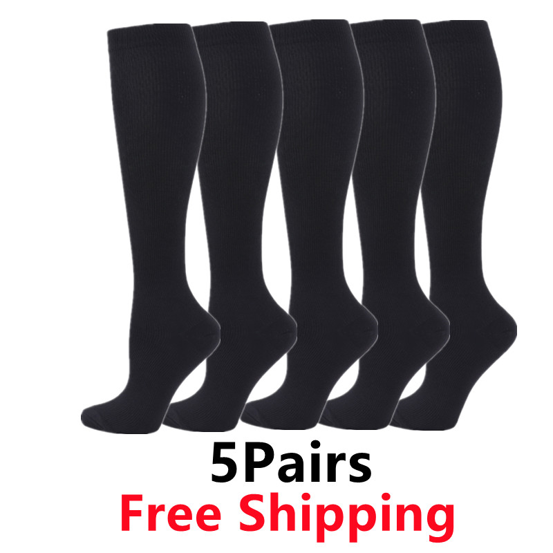 男性と女性のための圧縮スポーツソックス,5ペア/パック,膝, - Compression Sock Medical のレビューと価格
