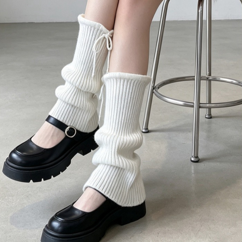 女性用バレエコアレッグウォーマー、サイドリボン付き、ニットブ - Boot Sock Slouchy のレビューと価格