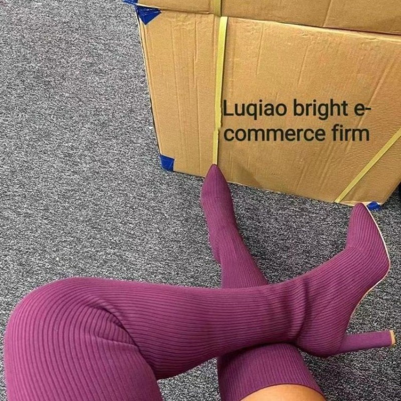 レディースファッション セクシー ニーハイブーツ 太もも丈  - Knee High Sock Women のレビューと価格