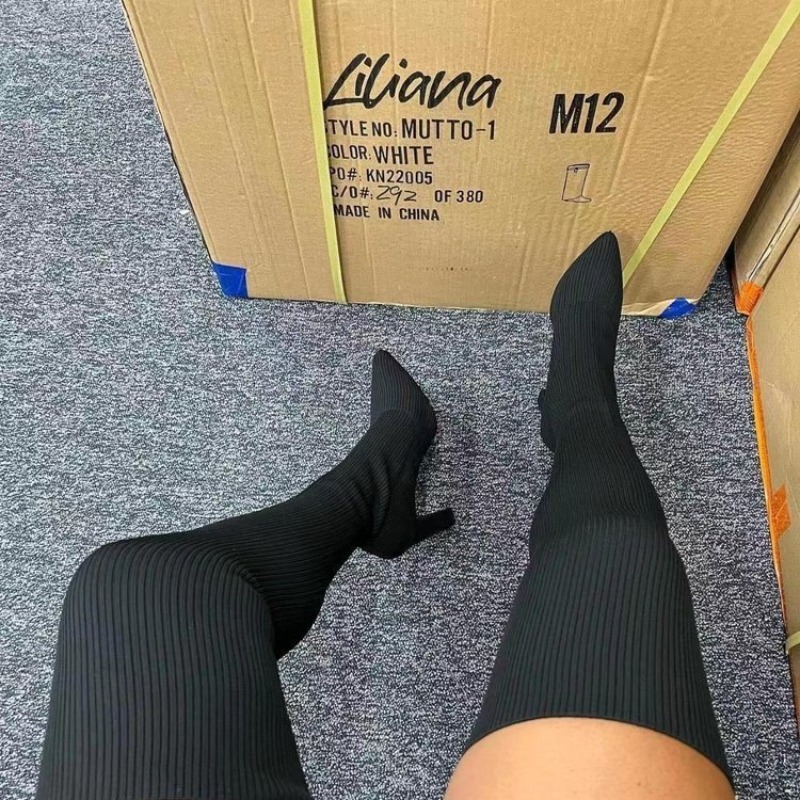 レディースファッション セクシー ニーハイブーツ 太もも丈  - Knee High Sock Women のレビューと価格
