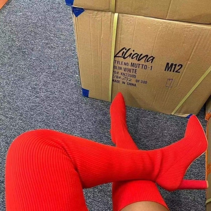 レディースファッション セクシー ニーハイブーツ 太もも丈  - Knee High Sock Women のレビューと価格