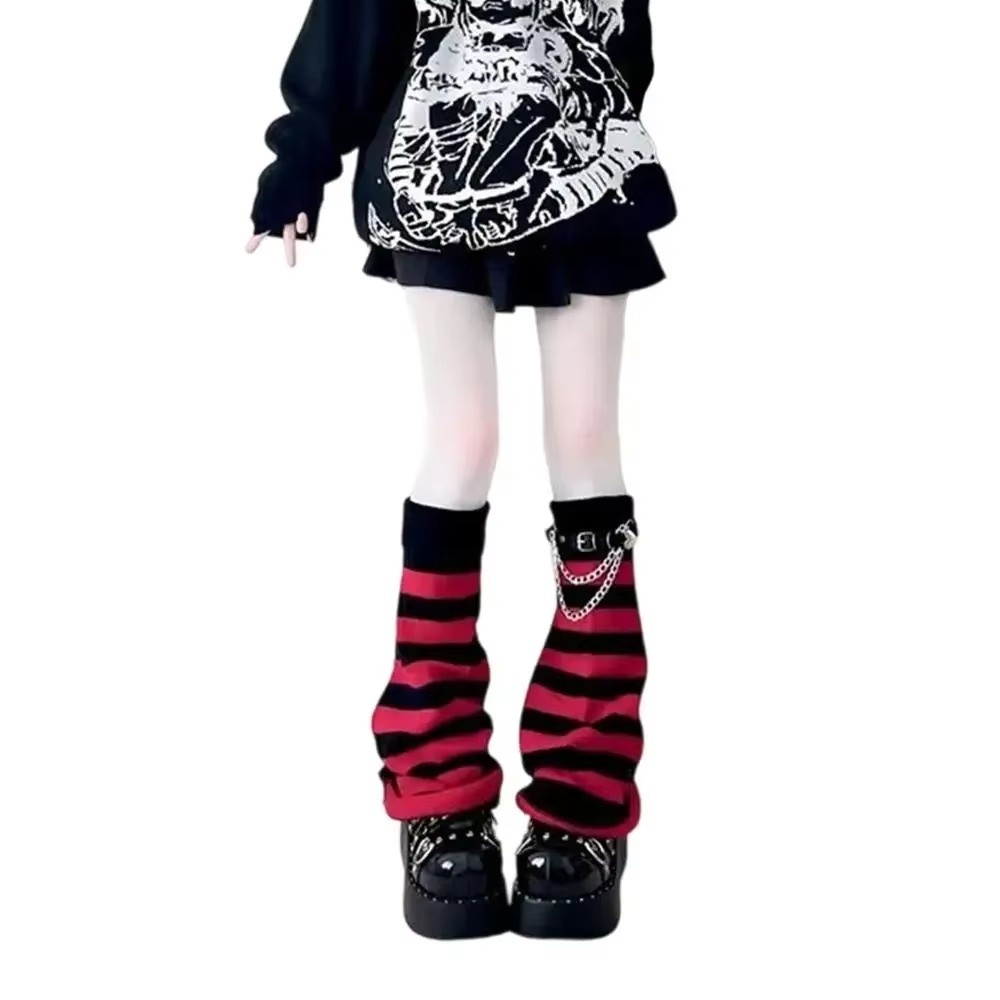 日本のハラジュクスタイルのニットレッグウォーマー、ルーズなニ - Boot Sock Slouchy のレビューと価格