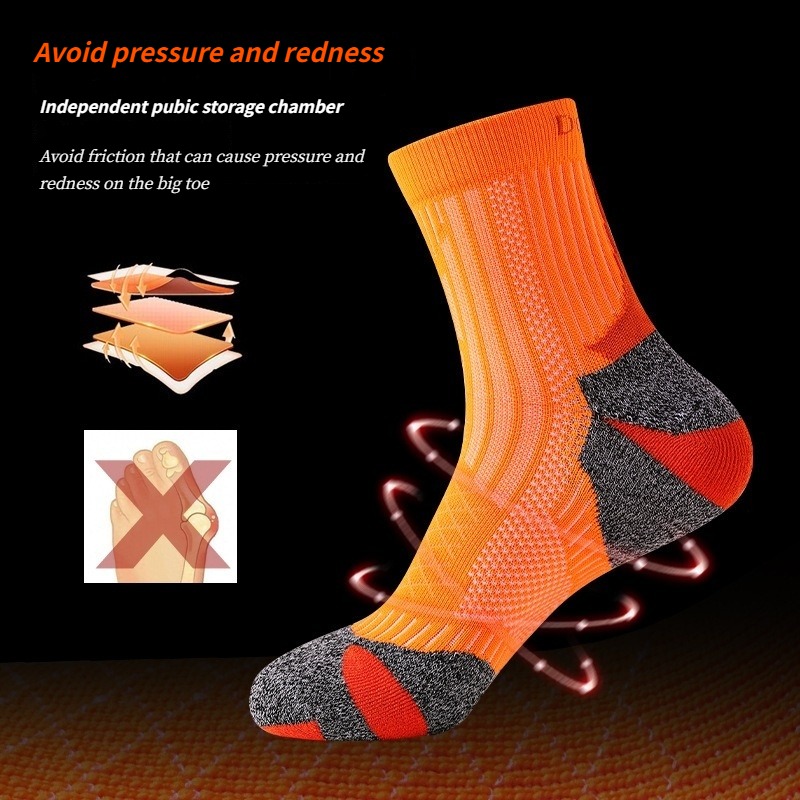 スポーツソックス 吸湿発散性 プロフェッショナル マラソン  - Athletic Sock Cushion のレビューと価格