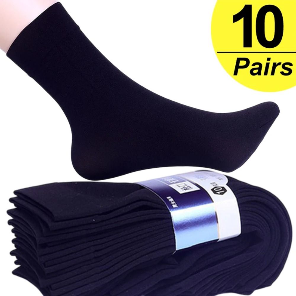 10 ペア新しい弾性通気性男性アイスシルクソックスソフト弾性 - Silk Sock Bamboo のレビューと価格