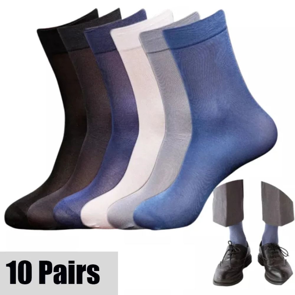 10足セット、通気性に優れたメンズ用アイスシルクソックス、柔 - Silk Sock Bamboo のレビューと価格