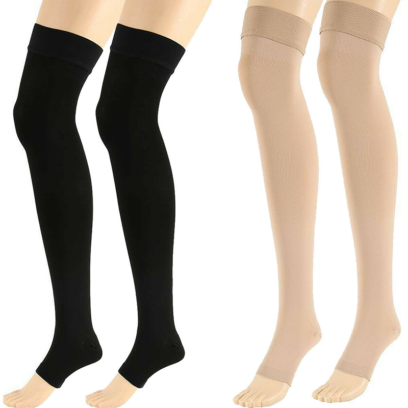 1 ペアオープントゥニーハイ医療用圧縮ストッキング静脈瘤スト - Compression Sock Medical のレビューと価格