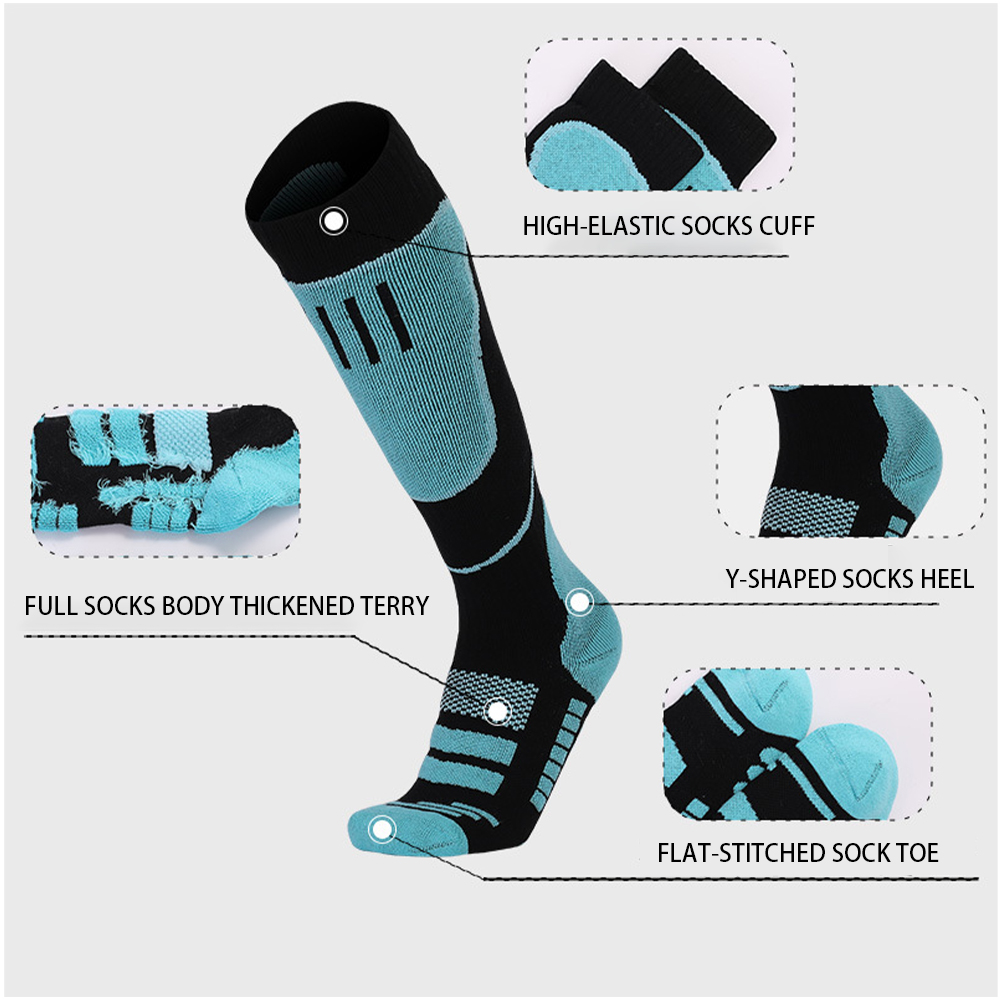 L ● ミラー2ペア ニーハイ スキーソックス - 保温性の - Thermal Sock Winter のレビューと価格