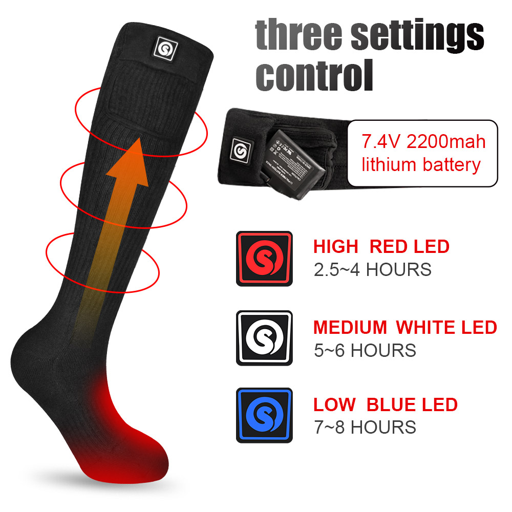 救世主-大人用の加熱ソックス、防水、充電式バッテリー、暖かい - Thermal Sock Winter のレビューと価格
