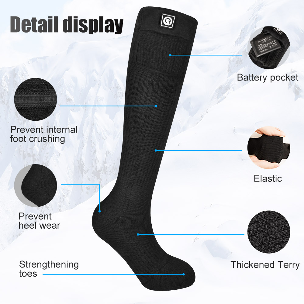 救世主-大人用の加熱ソックス、防水、充電式バッテリー、暖かい - Thermal Sock Winter のレビューと価格